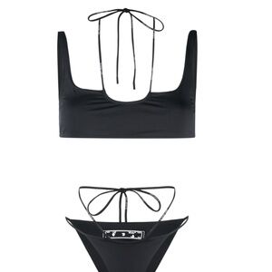 Off-White logo-print two-piece bikini